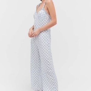 OU plaid jumpsuit